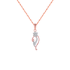 14KT (585) Rose Gold and Diamond Pendant for Women