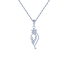 14KT (585) White Gold and Diamond Pendant for Women