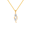 14KT (585) Yellow Gold and Diamond Pendant for Women