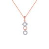 14KT (585) Rose Gold and Diamond Pendant for Women