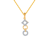 14KT (585) Yellow Gold and Diamond Pendant for Women