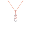 14KT (585) Rose Gold and Diamond Pendant for Women