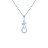 14KT (585) White Gold and Diamond Pendant for Women