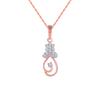 14KT (585) Rose Gold and Diamond Pendant for Women