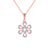 14KT (585) Rose Gold and Diamond Pendant for Women