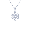 14KT (585) White Gold and Diamond Pendant for Women