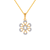 14KT (585) Yellow Gold and Diamond Pendant for Women