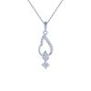 14KT (585) White Gold and Diamond Pendant for Women