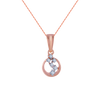 14k (585) Rose Gold and Diamond Pendant for Women