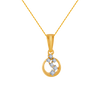 14k (585) Yellow Gold and Diamond Pendant for Women