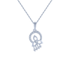 14KT (585) White Gold and Diamond Pendant for Women