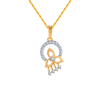 14KT (585) Yellow Gold and Diamond Pendant for Women