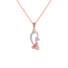 14KT (585) Rose Gold and Diamond Pendant for Women