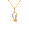 14KT (585) Yellow Gold and Diamond Pendant for Women