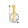 14k (585) Yellow Gold and Diamond Pendant for Women