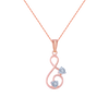 14k (585) Rose Gold and Diamond Pendant for Women