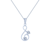 14k (585) White Gold and Diamond Pendant for Women