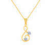 14k (585) Yellow Gold and Diamond Pendant for Women