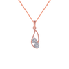 14KT (585) Rose Gold and Diamond Pendant for Women