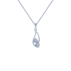 14KT (585) White Gold and Diamond Pendant for Women