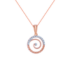 14k (585) Rose Gold and Diamond Pendant for Women