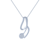 14k (585) White Gold and Diamond Pendant for Women