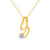 14k (585) Yellow Gold and Diamond Pendant for Women