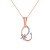 14k (585) Rose Gold and Diamond Pendant for Women