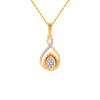 14KT (585) Yellow Gold and Diamond Pendant for Women