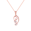 14k (585) Rose Gold and Diamond Pendant for Women