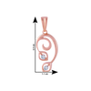 14k (585) Rose Gold and Diamond Pendant for Women