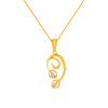 14k (585) Yellow Gold and Diamond Pendant for Women