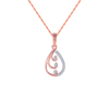 14KT (585) Rose Gold and Diamond Pendant for Women