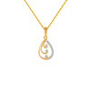 14KT (585) Yellow Gold and Diamond Pendant for Women