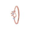 14k (585) Rose Gold and Diamond Ring for Women