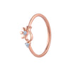 14k (585) Rose Gold and Diamond Ring for Women