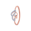 14k (585) Rose Gold and Diamond Ring for Women