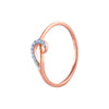 14k (585) Rose Gold and Diamond Ring for Women