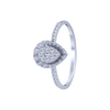 14KT (585) White Gold and Diamond Ring for Women