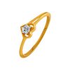 14KT (585) Yellow Gold and American Diamond Ring for Women