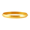 14KT (585) Yellow Gold Textured Finished Men’s Kada With Elegant Cut-out Design (Size 19)