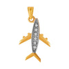 14K Aeroplane Designed Gold Pendent