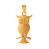 14K Sitting Owl Designed Gold Pendant