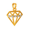 14K Rectangle Designed Gold Pendent 