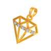 14K Rectangle Designed Gold Pendent 