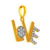 14K Gold  studded LOVE pendant