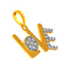 14K Gold  studded LOVE pendant