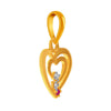 14K dual interlocked Hearts adorned with s