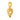 14K dual interlocked Hearts adorned with s