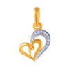 14K Gold Layered bejwelled s Heart pendant 